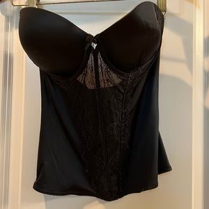 Black laceow back corset by Jezebel 34D